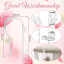 Vercraft 24 Pcs Wedding Church Pew Clips Bulk Heavy Duty Plastic Hooks Clear Chair Wreath Hanger Pew Flower Holders for Wedding Ceremony Church Aisle Chair Table Bow Garland Decorations