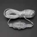 2 x 196 Inch Power Extension Cable, Portable String Curtain Fairy Light Extension Cord Clear Line Power Extension Cable for Christmas Lights Easy to Install LED Strip Lights