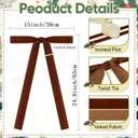 Artmag 6 Pcs Velvet Christmas Large Swag Bows 23.6x15.7 Inch Rustic Staircase Wreath Fireplace Vintage Bows for Christmas Tree Topper Holiday Indoor Outdoor Decor (Multicolor)