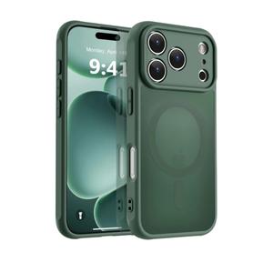 MOCCA Magnetic for iPhone 17 Pro Case, (Compatible with Magsafe) (16FT Military Grade Protection) Full Camera Protection Anti-Fingerprint Slim Translucent Matte Phone Cover 6.3",Midnight Green