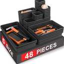 Takytao 48Pcs 5 SizeTool Box Organizer, Drawer Tool Organizer Tray Divider Set, Garage Tool and Accessories Storage, Toolbox Organization Storage for Rolling Tool Chest