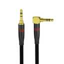 SKW Aux Cable for Car(Hi-Fi Sound),3.5 mm Stereo Audio Cable, 1/8 90 Degree Headphone Jack Cord for Home Stereo, iPhone, iPod, IPad, Echo Dot, Sony & More 1.6ft(0.5m) (Black-straight to bend)