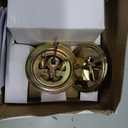 Round Design Single Cylinder Deadbolt with Keys, Exterior Keyed Dead Bolt Lock for Front Entrance Door Security, Polished Brass