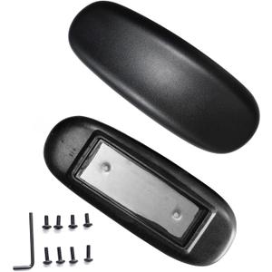 MySit Office Chair Armrest Replacement Arm Pads Univeral 4" Mounting Hole (Set of 2) Black