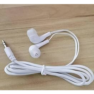 1 pack cheap earbuds for chromebook wired earphones classroom headphones set ear buds kids school learning student for laptop, white