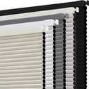 SUNOFF Cordless No Drill Blackout Cellular Shades, 25" W x 48" H, Beige