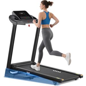 Treadmill with 15% Auto Incline, 3.0HP, 300 lbs Capacity, Bluetooth APP, Shock Absorbing Design for Home Use