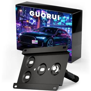 Front License Plate Holder Compatible with Audi A6/S6 2019-2024, A5/S5 2008-2017, TT 2016-2023 No Drill Tow Hook License Plate Bracket, Heavy Duty Car Number Frame with Anti-Theft Mounting Screws
