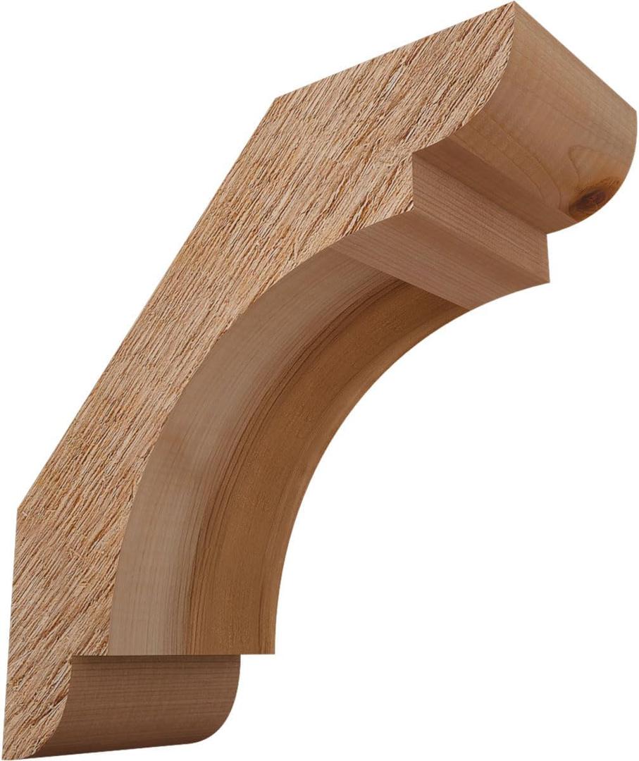 Ekena Millwork BRC04X10X10OLY00RWR 4"W x 10"D x 10"H Olympic Rough Sawn Knee Brace, Western Red Cedar