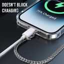 ROCONTRIP Anti-Theft Phone Lanyard Tether & Pants Chain Heavy-Duty Phone Strap With Metal Tether Tab (Light Silver)