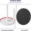 Jesginboo Paper Towel Holder Countertop, White Kitchen Paper Towels Holder, Paper Roll Holder with Weighted Base