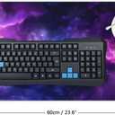 Purple Sky Stars Mouse Pad Large Extended Gaming Mouse Pad Big Computer Desk Mouse Mat Keyboard 11.8x23.6 Inch for Gaming, Office, Home