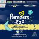 Pampers ZZZ Overnight Diapers, Size 7 (41+ lbs), 36 Count, Nighttime Protection Disposable Baby Diaper, Night Time Leak and Skin Protection