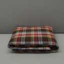 ECOCOTT Buffalo Plaid Duvet Cover King Size  3 Piece Washed Cotton Brown & Blue Bedding Set, Soft & Breathable, Reversible Checkered Design with Zipper Closure & Corner Ties (King (104"x90"))