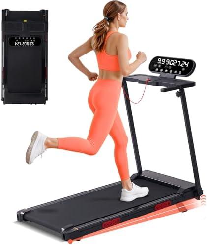 MCRG Portable Walking Pad Treadmill with Handle Bar Incline for Home Small | 3.5HP Electric Walking Pad Treadmill with Incline, Compact Mini Treadmill with Handles for Exercising, 0.6-10MPH, 400LBS