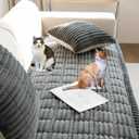 Mivnue Pet Couch Cover, Couch Covers for Dogs, Washable Dog Sofa Covers Couch Protector, Fuzzy Non Slip Couch Slipcover Pet Friendly (Dark Grey, 27.6" x 70.9")