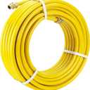 37FT Standard 3/4'' CSST Natural Gas Line Hose,3/4in Flexible Gas Line for Natural Gas and Propane, CSST Corrugated Stainless Steel Tubing Flexible Gas Pipe with 2 NPT Quick Connect Male Fittings