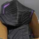 PIC AUTO Heavy Duty Rubber Floor Mats, Purple Aluminum Film Car Mats Set, Front and Rear Car Mats with Anti-Slip Backing, All Weather Protection, Trim-to-Fit for Automotive SUV, Sedan, Van