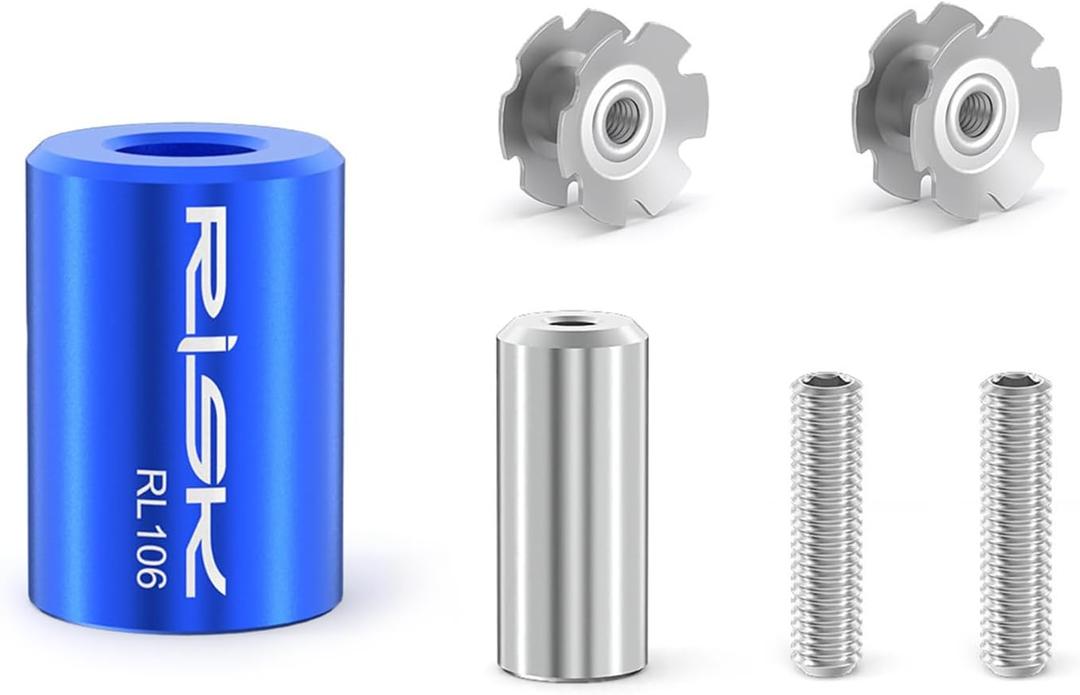 BSSOK Bike Fork Star Nut Setting Tool with 2 Bicycle Star Nut and 6-Hexagonal Wrench (for Size 1-1/ 8")