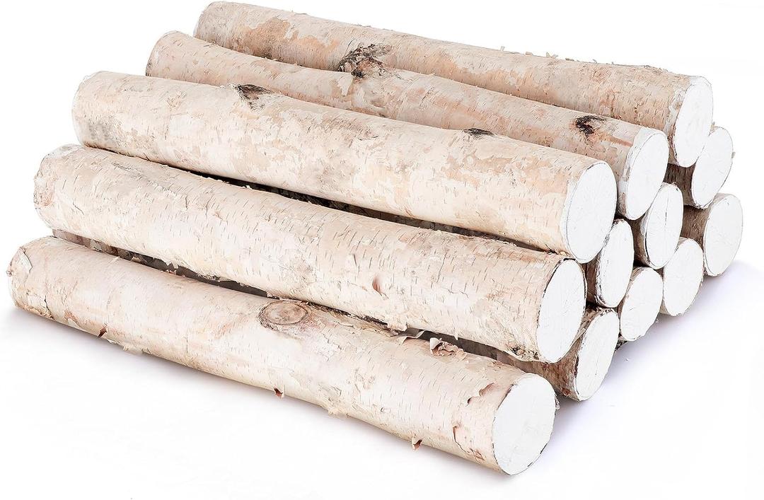 Birch Wood 12Pack Birch Logs for Fireplace Decor Fire Wood Decorative Branches Logs for DIY,Home Dcor (1.6"-2.4" Dia. x 16.5" Long)