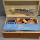 Handheld Sewing Machine, with Elegant Wooden Sewing Box and 153-Piece Sewing Kit, Mini Portable Cordless Hand held Sewing Machine, Perfect for Adults, Beginners, and Quick Home Repairs (White)