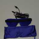 Heated Eye Mask, Washable Dry Eye Mask Heat Eye Compress with Flaxseed, Warm Eye Compress Heating Pad with Temperature Timer Control for Sleep, Blepharitis, Dark Circles, MGD, Puffy Eyes (Deep Blue)