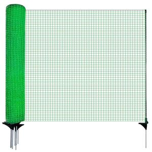 HIDALIFE Temporary Fence with Posts,3‘x50‘ Safety Barrier for Dog Snow Plastic Mesh Fencing with Fiberglass Stake Windbreak Rope, Movable Fencing Roll for Garden Backyard Outdoor Animal Protect