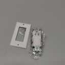 BESTTEN 1 Pack Combination Wall Light Switch and Decor Outlet, Single Pole Rocker Switch, 15A/120V, Decorative Receptacle, 15A/125V, Combo Style, Wallplate Included, Side Wire, UL Listed, White