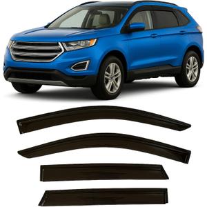 2015-2024 Tape-On Rain Guards for Ford Edge Extra Thick Side Window Deflector Visors SE SEL ST ST-Line Titanium 2016 2017 2018 2019 2020 2021 2022 2023