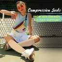 Copper Compression Socks 15-20 mmHg for Men & Women 8 Pairs Circulation Support for Nurses, Travel, Running, Hiking, Soccer L/XL