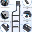 42" Universal Pickup Truck Tailgate Ladder with Handrail, Foldable Heavy Durty Metal Wide Pedals Tailgate Ladder Step Pickup Truck Accessories, Capacity 600 lbs, for F150/Ram 1500...
