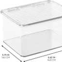 iDesign Recycled Plastic Pantry and Kitchen Storage, Freezer and Fridge Organizer Lidded Bin – 6.75” x 5.75” x 3.75”, Clear