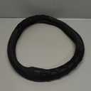 GIANT PANDA Steering Wheel Cover for Nissan Altima Rogue - Car Steering Wheel Cover for Nissan D Shape(Black-D-Shaped)
