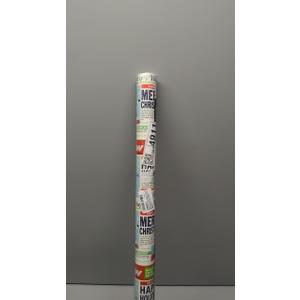 BIOBROWN Vintage Christmas Wrapping Paper Jumbo Roll with Trim Ribbon 30 Inch X 40 Feet (100 sq. ft. ttl.) Holiday News Papers Design Perfect for Christmas, Party, Xmas, Holiday Gift Wrap