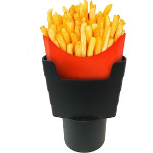 4 x MAAD™ 'Fries on The Fly' Universal Car French Fry Holder for Cup Holder - Perfect White Elephant Gift Idea, Stocking Stuffer
