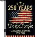 4 x 250 Anniversary Usa Garden Flags for Outside,250 Anniversary USA Flag with Stars Stripes 1776-2026,250th Anniversary America Semiquincentennial Commemorative Patriotic 4th of July Decorations Yard Sign Double-Sided Garden Flag Waterproof 250 Year American Flag 12x18 Inch