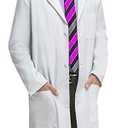 VOGRYE Unisex Lab Coat Long Sleeve 3 Pocket Medical Coat with Button Professional White Coat for Doctor Nurse Scientist, XL