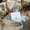 UNIQOOO 24Pcs Decorative Gold Shell Place Card Holders Bulk, Scallop Name Card Stands Set, for Beach Wedding Decor Coastal Favors, Table Setting, Business Card, Name Tag, Party Food Labels