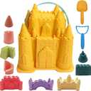IOKUKI Beach and Sand Castle Kit, 12 PCS Sand Toys for Kids Outdoor with Sand Castle Bucket, Molds, Rake and Shovel, Great Toys for Beach