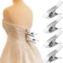 LemonRoad 4 Pack 6.3 Inch Dress Clips Clothing Clamps for Fitting Bridal Seamstress Mannequin Heavy Duty Fixed Clamp Wedding Photographer Fashion Designers Dress Makers Salespeople