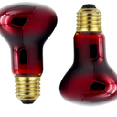 Pet Supplies 60w Infrared Heating Lamp R63 110v E26/E27 Basking Spot Lamp Bulb Nightlight Red Reptile Bulb for Reptile & Amphibian, 2 Pack