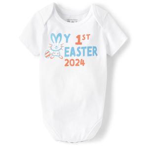 The Children's Place unisex-baby and Newborn All Holidays Short Sleeve Graphic Bodysuits 3-6 M