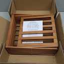 Bamboo Shoe Rack 6 Tier Foldable Shoe Rack Narrow Vertical Shoe Organizer Free Standing Shelf, Multifunctional Slim Storage for Entryway, Corner, Bedroom, Hallway, Walnut Color