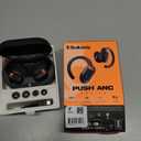 Skullcandy Push ANC Active Wireless Earbuds, Bluetooth Headphones, Noise Cancelling, 58 Hours Battery, Secure-Fit Over-Ear Hanger, Sweat and Waterproof, Microphone for iPhone Android - Black/Orange