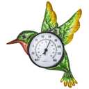 Indoor Outdoor Thermometer, Hummingbird Wall-Mounted Thermometer Waterproof for Patio Garden Yard & Living Room, No Battery Needed