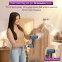 Vacuum Steamer for Clothes, 2-in-1 Steamer & Iron, 3500Pa Suction Handheld Clothes Steamer, Garment Steamer & Wrinkle Remover for Shirts, Bedding, 30-Sec Heat-Up, 4 Modes, Travel & Home (110-120V)