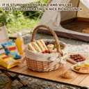 Small Wicker Basket Wicker Picnic Basket Storage Basket Bread Basket, Eggs Candy Basket for Candy Harvesting Photography Prop, 
Shape	Round
Product Dimensions	7.08"D x 7.87"W x 8.26"H