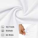 NORTHYARD Men's Joggers Athletic Workout Track Pants Running Gym Training Sweatpants with Zipper Pockets Open Hem (White, S)