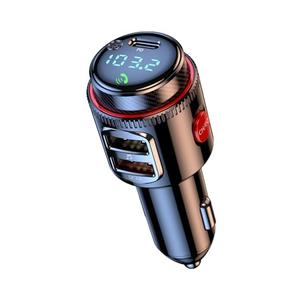 LIHAN Bluetooth 5.4 Car FM Transmitter, Wireless AUX Adapter with USB-C PD 30W & QC3.0 18W Dual Fast Charging, HiFi Bass EQ, CVC Hands-Free Calls, Siri/Google Assistant, 12V/24V Cars/Trucks/Vans