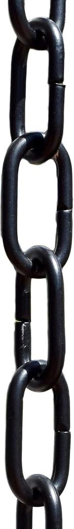 Monarch Rain Chains Aluminum Trad Link Black Rain Chains for Gutters 8.5 ft Black Decorative Rainchain Outdoor Durable Heavy Duty Gutter Chain Downspout, Modern Rainchains for Outside